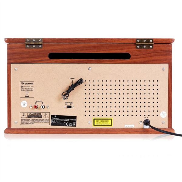 Stereo zariadenie Auna NR-620, stereo, MP3 záznam, hnedé - Image 2
