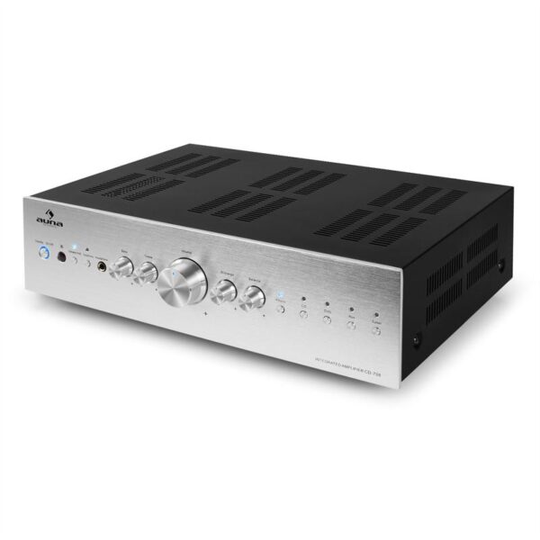 Stereo zosilňovač Auna CD708, AUX phono, strieborný, 600 W