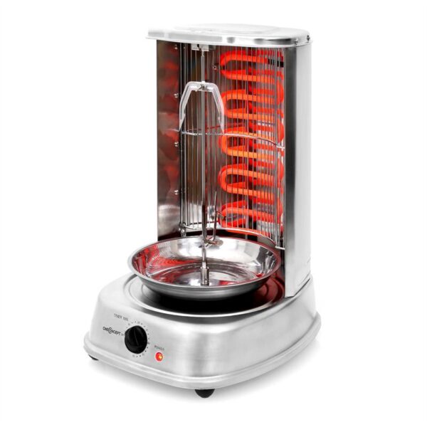 OneConcept Kebap Master, vertikálny gril, 1800 W, strieborný - Image 3