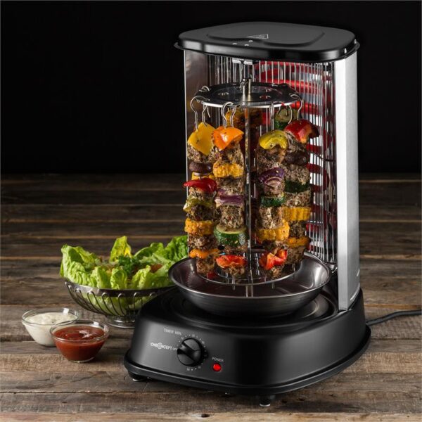 OneConcept Kebap Master, vertikálny gril, 1800 W, čierny