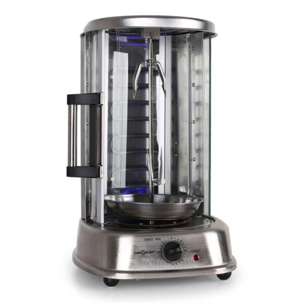 OneConcept Kebap Master Pro, vertikálny gril, 1500 W, strieborný - Image 2