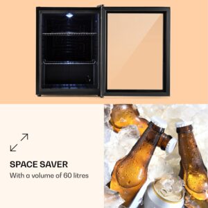 Klarstein Beersafe XL, chladnička, 60 l, energet. trieda D, sklenené dvierka, nehrdzavejúca oceľ