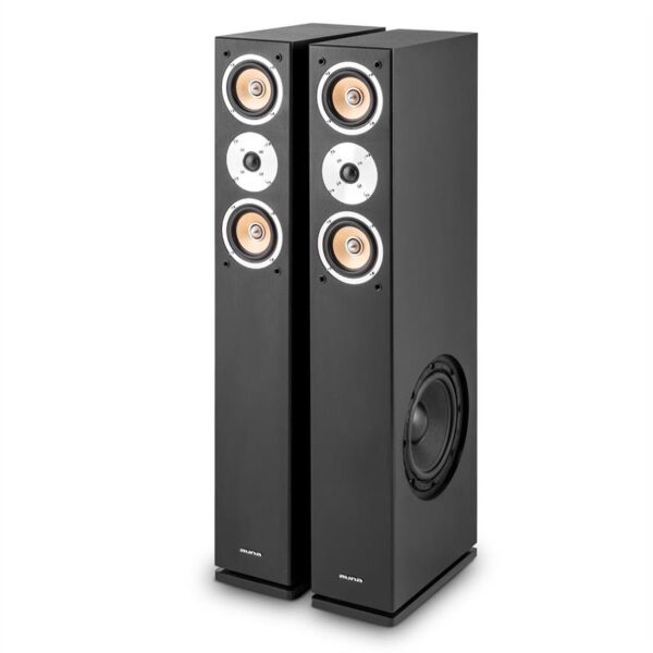 Auna Linie 501 FS BK, 280W, dvojica stojacich vežovitých reproduktorov, pasívne, čierne - Image 3
