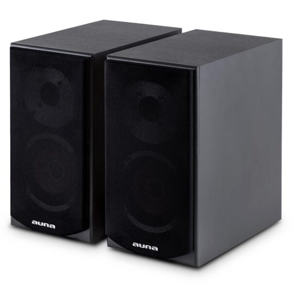 Auna Linie 501 BS-BK, 100W, dvojica regálových pasívnych reproduktorov, čierne - Image 3