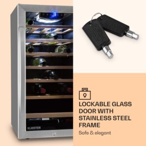 Klarstein Vivo Vino 26, 88 l, vinotéka, 26 fliaš, čierna, LED