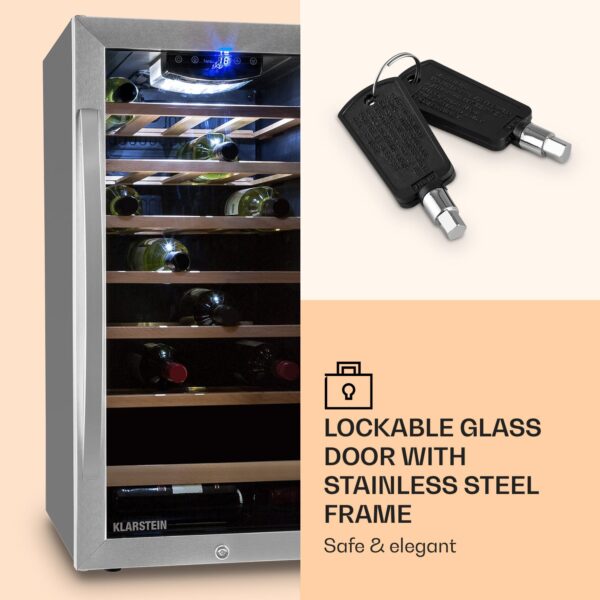 Klarstein Vivo Vino 26, 88 l, vinotéka, 26 fliaš, čierna, LED