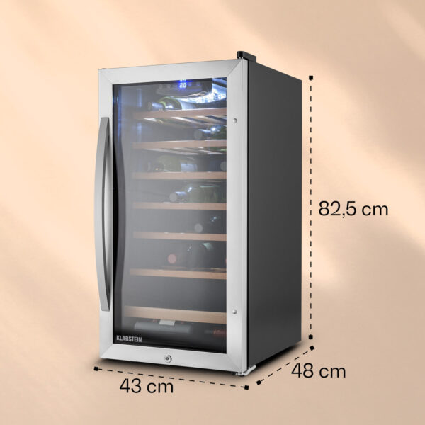 Klarstein Vivo Vino 26, 88 l, vinotéka, 26 fliaš, čierna, LED - Image 3