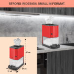 OneConcept Icebreaker, drvič ľadu, 15 kg/h, objem 3,5 l, zásobník na ľad, nehrdzavejúca oceľ, červený - Image 3