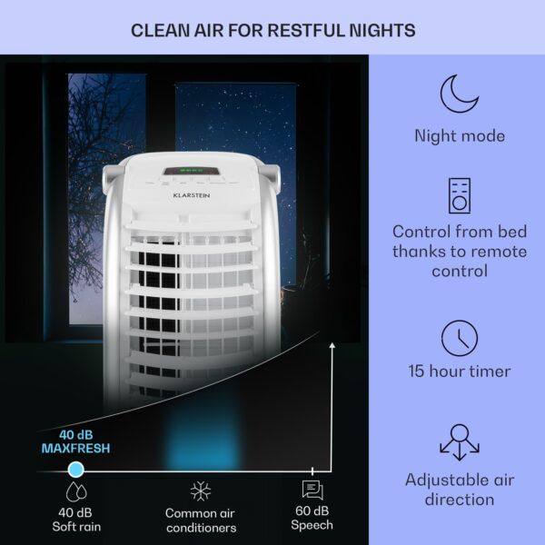 Klarstein Maxfresh, 4 v 1 ochladzovač vzduchu, ventilátor, 65 W, 6 l, diaľkový ovládač, 2 x chladiaci box