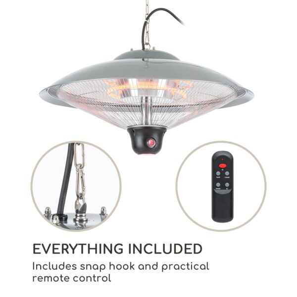Blumfeldt Heizsporn, stropný ohrievač, 60,5 cm (Ø), LED lampa, diaľkové ovládanie - Image 3