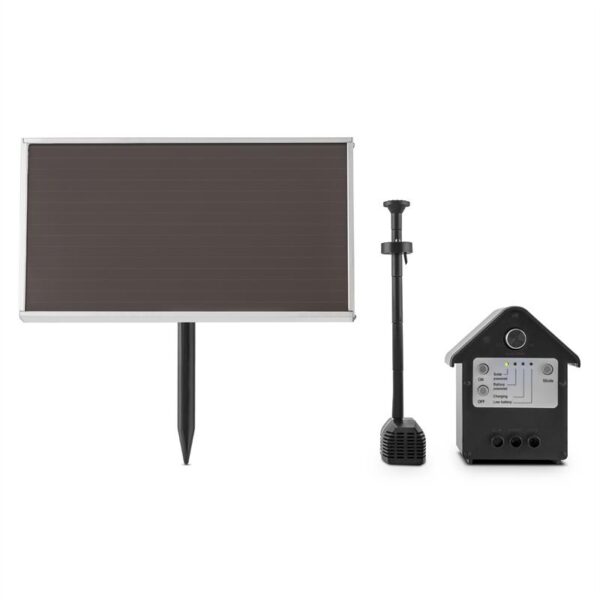 Blumfeldt Wasserwerk 250, vodné čerpadlo, solárne, fontána, 250 l/h, LED, akumulátor