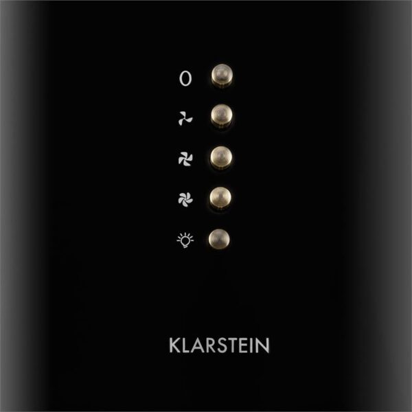 Klarstein Lumio Neo, digestor, 60 cm, komínový, 610 m³/h, retro dizajn, nehrdzavejúca oceľ, čierny - Image 2