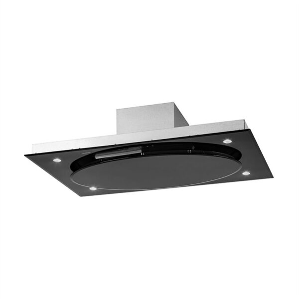 Klarstein Secret Service, digestor, 110 cm, stropný, 800 m³/h, sklo, LED, čierny - Image 2