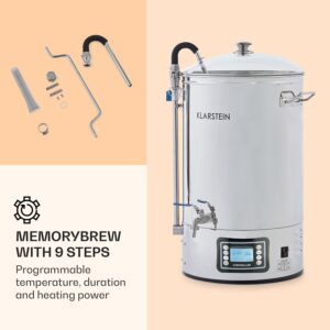 Klarstein Mundschenk, sladový kotol, 30 l, 2500 W, zariadenie na varenie piva, nehrdzavejúca oceľ