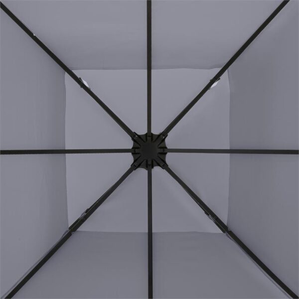 Blumfeldt Odeon Grey, záhradný altánok, 3 x 3 m, oceľ, polyester, tmavošedý