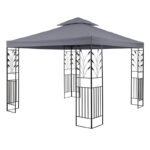 Blumfeldt Odeon Grey, záhradný altánok, 3 x 3 m, oceľ, polyester, tmavošedý - Image 3