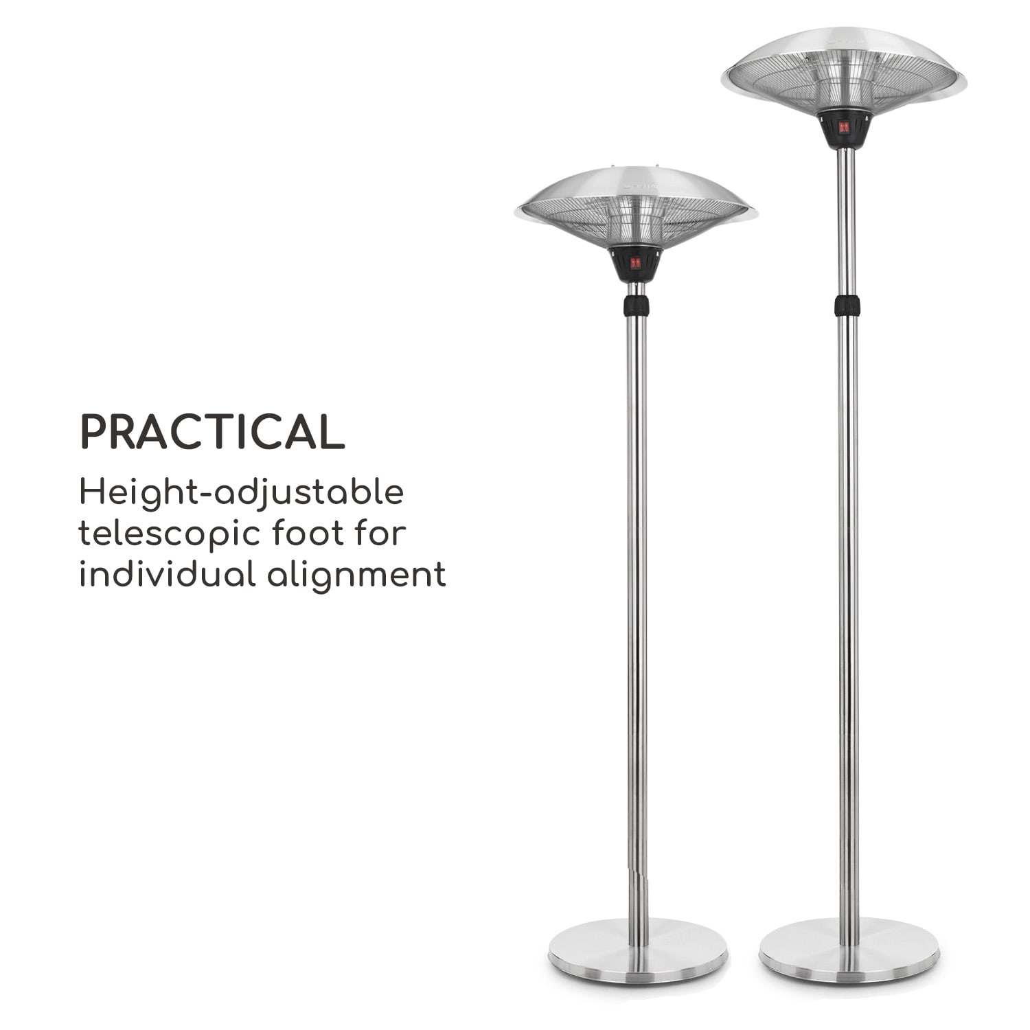 Blumfeldt Heat Guard, infračervený sálavý ohrievač, 2100 W, IP44, výškovo nastaviteľný, IR ComfortHeat