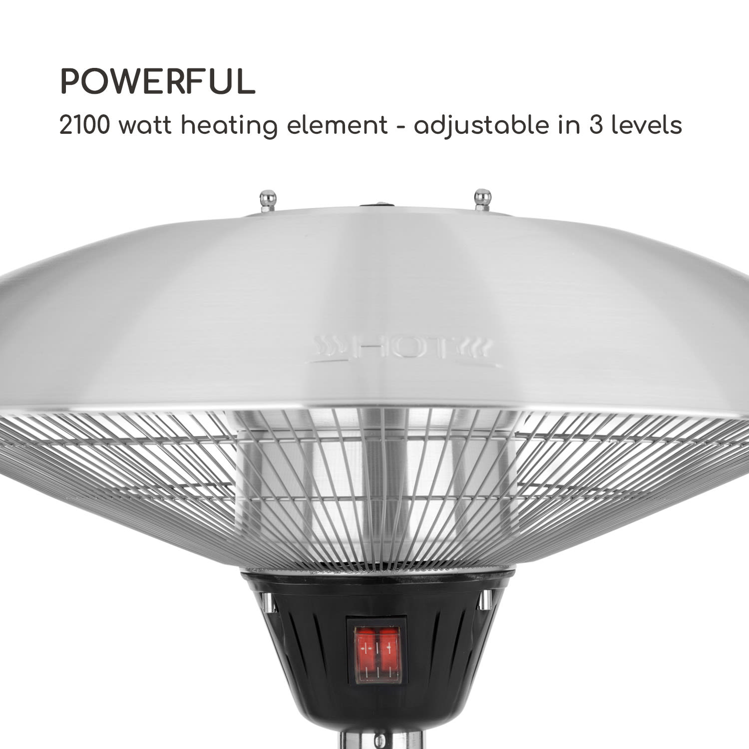 Blumfeldt Heat Guard, infračervený sálavý ohrievač, 2100 W, IP44, výškovo nastaviteľný, IR ComfortHeat - Image 2