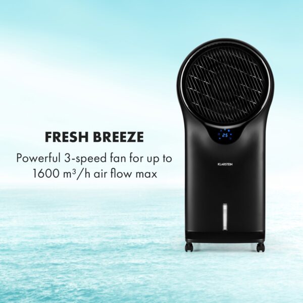 Klarstein Whirlwind, 3 v 1 ochladzovač vzduchu, ventilátor, zvlhčovač vzduchu, 110 W, 5,5 l, čierny