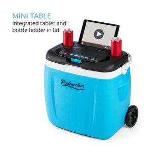 Auna Picknicker Trolley Music Cooler, autochladnička, chladiaci box, 36 l, kufríkový, Bluetooth reproduktor, modrý