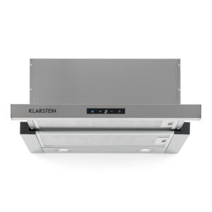 Klarstein Vinea, digestor, 60 cm, vstavaný, 610 m³/h, plochá konštrukcia, strieborný