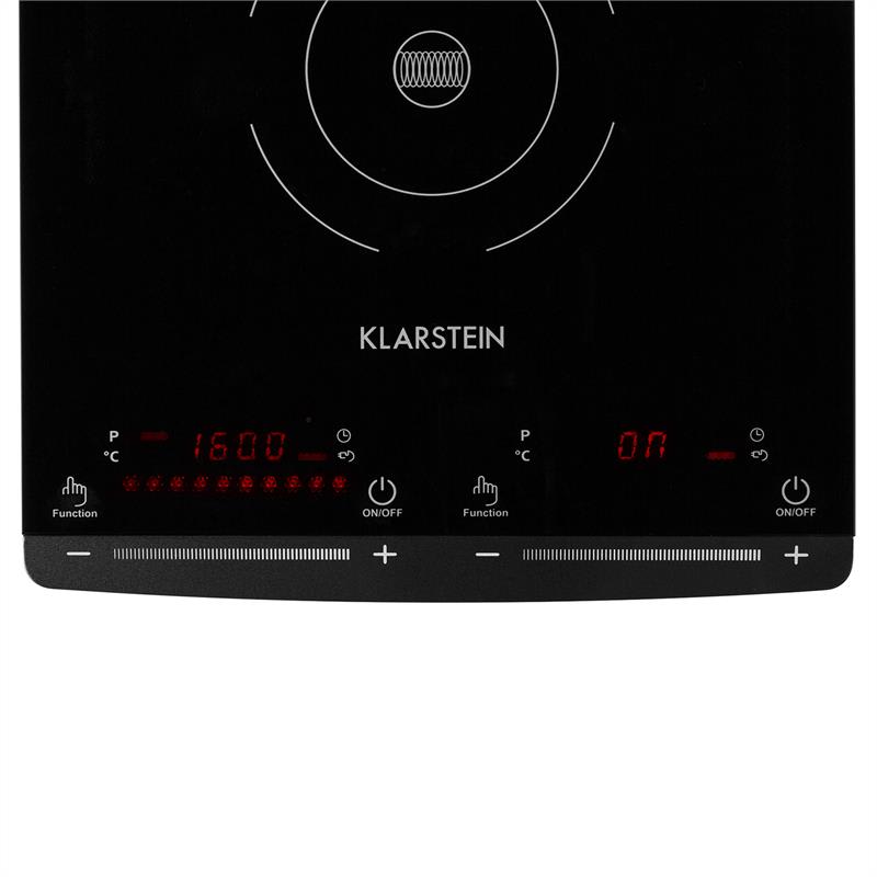 Klarstein VariCook Slim indukčný varič, 2900 W, 60-240 °C, 2 platne, čierna - Image 2