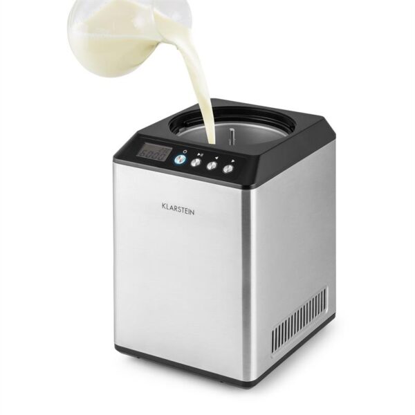 Klarstein Vanilly Sky Family, zmrzlinovač, výrobník zmrzliny a mrazeného jogurtu, 250 W, 2,5 l, strieborný - Image 2