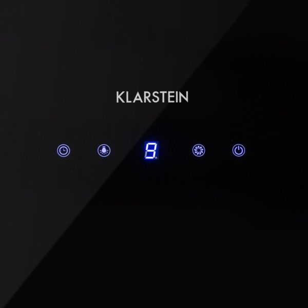Klarstein Annabelle 60, digestor, 60 cm, nástenný, 595 m³/h, dotykový panel, sklo, čierny - Image 3