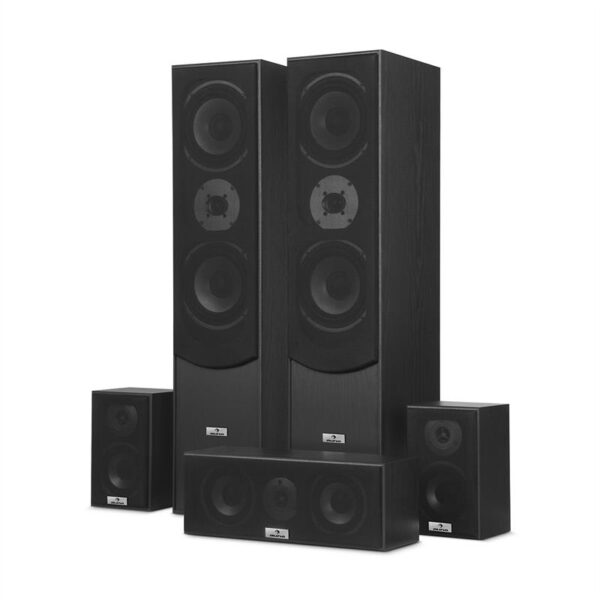 Auna surround reproduktorové boxy, sada, domáce kino, 335 W, RMS, čierna farba - Image 2
