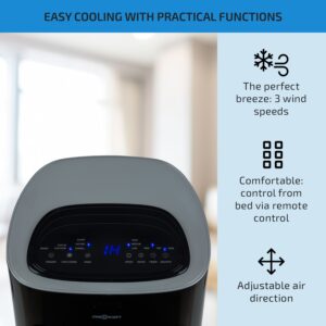 OneConcept Coolster, ochladzovač vzduchu, ventilátor, ionizátor, 60 W, 320 m³/h , 4 l, čierny