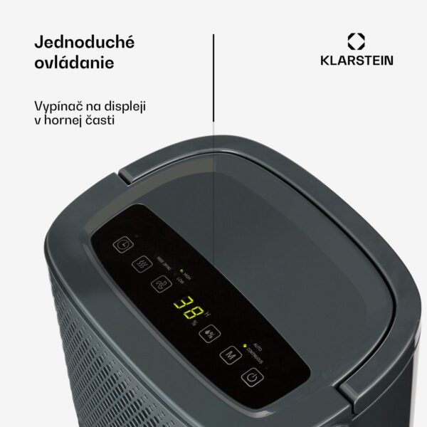 Klarstein DryFy 10, odvlhčovač vzduchu, 240 W, 10 l/24 h, 100 m³/h, 15 - 20 m², DrySelect, 40 dB, sivý - Image 3