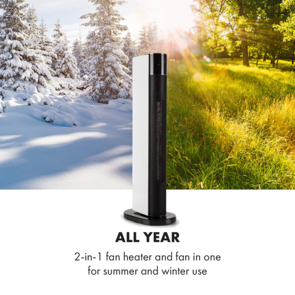 Klarstein Hightower Heat Deluxe, teplovzdušný ventilátor, 2200 W, stĺpový ohrievač, termostat - Image 2