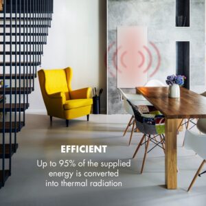 Klarstein Wonderwall 720 Smart, infračervený ohrievač, 60 x 120 cm, 720 W, týždenný časovač, IP24, biely