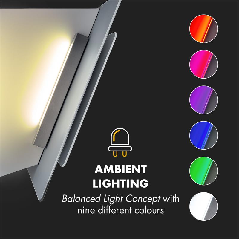 Klarstein Aurora Eco 90, digestor, 550 m³/h, LED displej, biely - Image 2