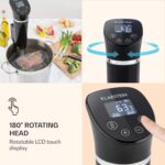 Klarstein Quickstick Flex, Sous Vide varič, 1300 W, 0 - 95 °C, 3D cirkulácia, IPX7, časovač, čierny