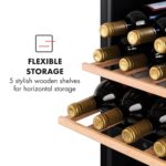 Klarstein Barossa 102D, vinotéka, 2 zóny, 102 fliaš, dotykový LED displej, čierna - Image 3