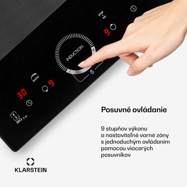 Klarstein Delicatessa Slim, indukčná varná doska, 3500 W, časovač, čierna - Image 2
