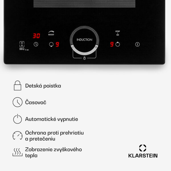 Klarstein Delicatessa Slim, indukčná varná doska, 3500 W, časovač, čierna - Image 3