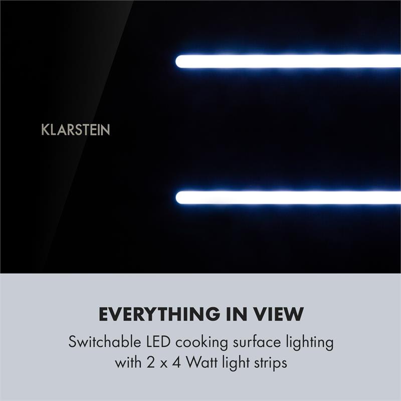 Klarstein High Line, digestor, 77 cm, stropný, 410 m³/h, ďiaľkové ovládanie, čierny - Image 3