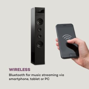 Auna Karaboom 100, vežový reproduktor, 120 W max., bluetooth, 2 v 1 USB, čierny