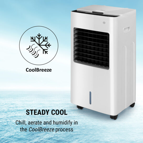 OneConcept Freeze Me, ochladzovač vzduchu, 75 W, 400 m³/h, 3 možnosti fúkania, diaľkový ovládač - Image 2