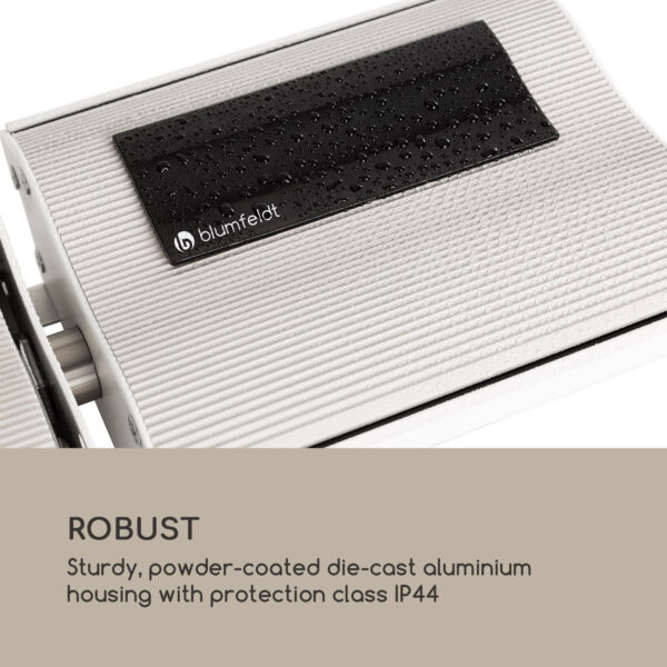 Blumfeldt Cosmic Beam Plus, infračervený terasový ohrievač, 2400 W, IP44, diaľkový ovládač, biely