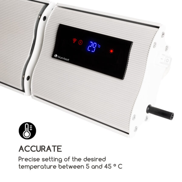 Blumfeldt Cosmic Beam Plus, infračervený terasový ohrievač, 2400 W, IP44, diaľkový ovládač, biely - Image 3