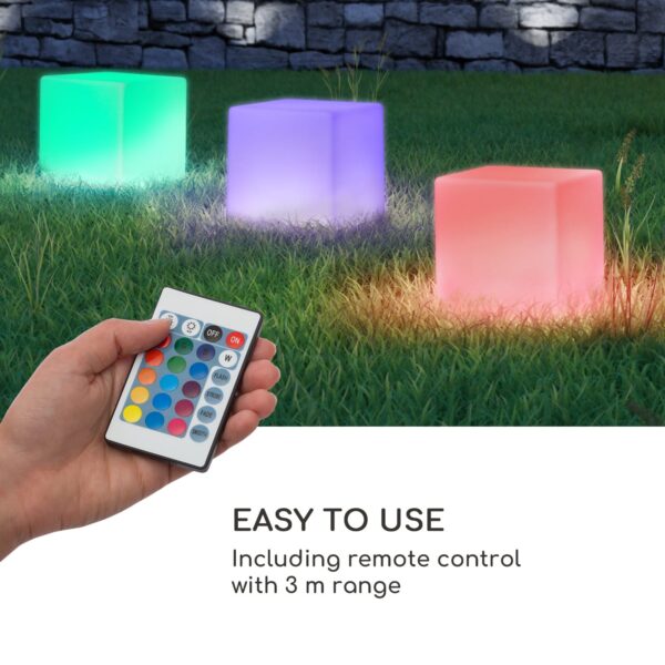 Blumfeldt Shinecube XL, svietiaca kocka, 40 x 40 x 40 cm, 16 LED farieb, 4 svetelné režimy, biela