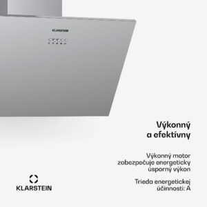 Klarstein Silver Lining 60, digestor, 60 cm, nástenný, 600 m³/h, A, nehrdzavejúca oceľ