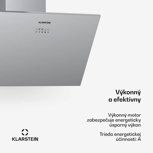 Klarstein Silver Lining 60, digestor, 60 cm, nástenný, 600 m³/h, A, nehrdzavejúca oceľ
