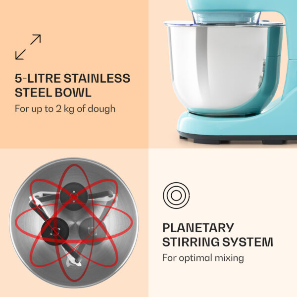 Klarstein Bella Pico 2G, kuchynský robot, 1300 W, 1,7 PS, 6 stupňov, 5 l
