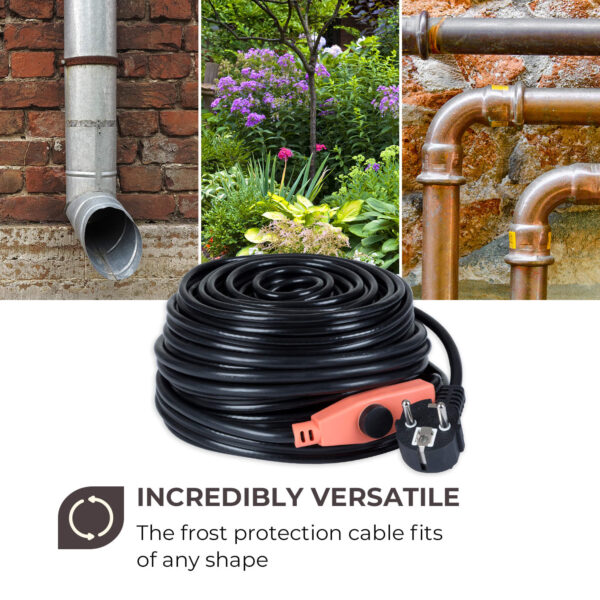 Waldbeck Flow Wire, kábel na ochranu proti zamrznutiu, 18 m, s termostatom, IP68 - Image 2