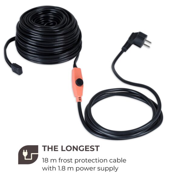 Waldbeck Flow Wire, kábel na ochranu proti zamrznutiu, 18 m, s termostatom, IP68 - Image 3