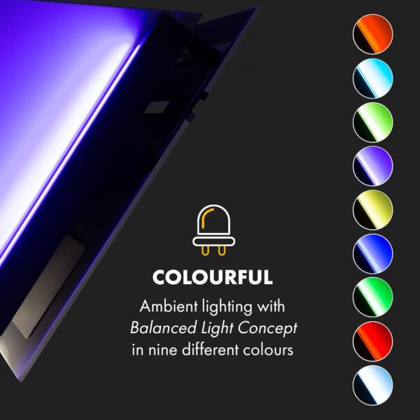 Klarstein Alina, digestor, 60 cm, nástenný, 600m³/h, LED displej, LED, biely - Image 3